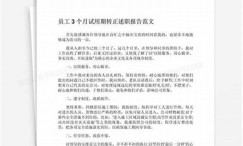 新员工3个月转正总结_新员工3个月转正总